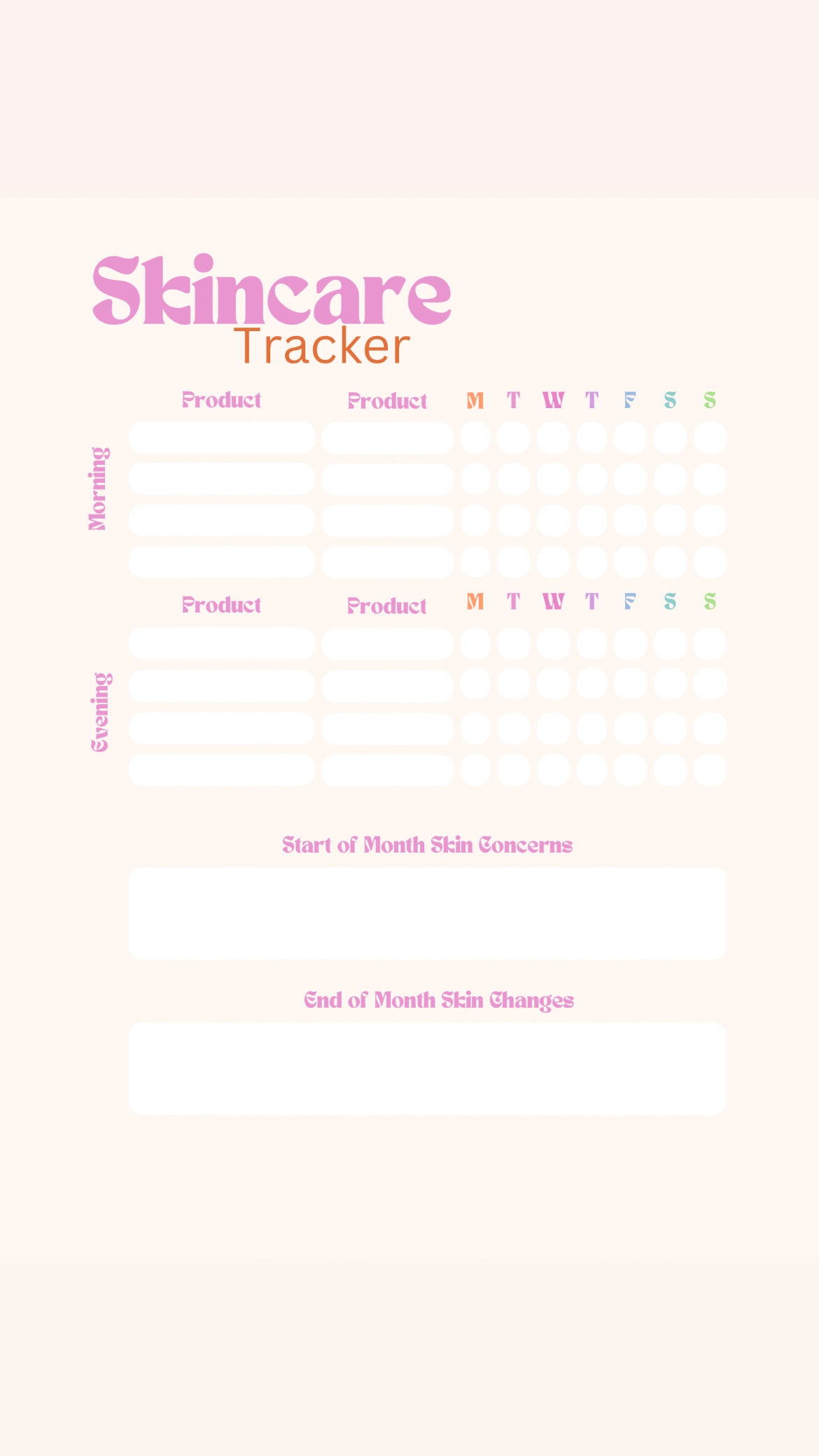 Free Skincare Tracker