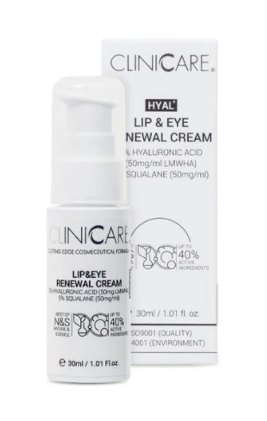 Clinicare HYAL Lip & Eye Renewal Cream 30ml